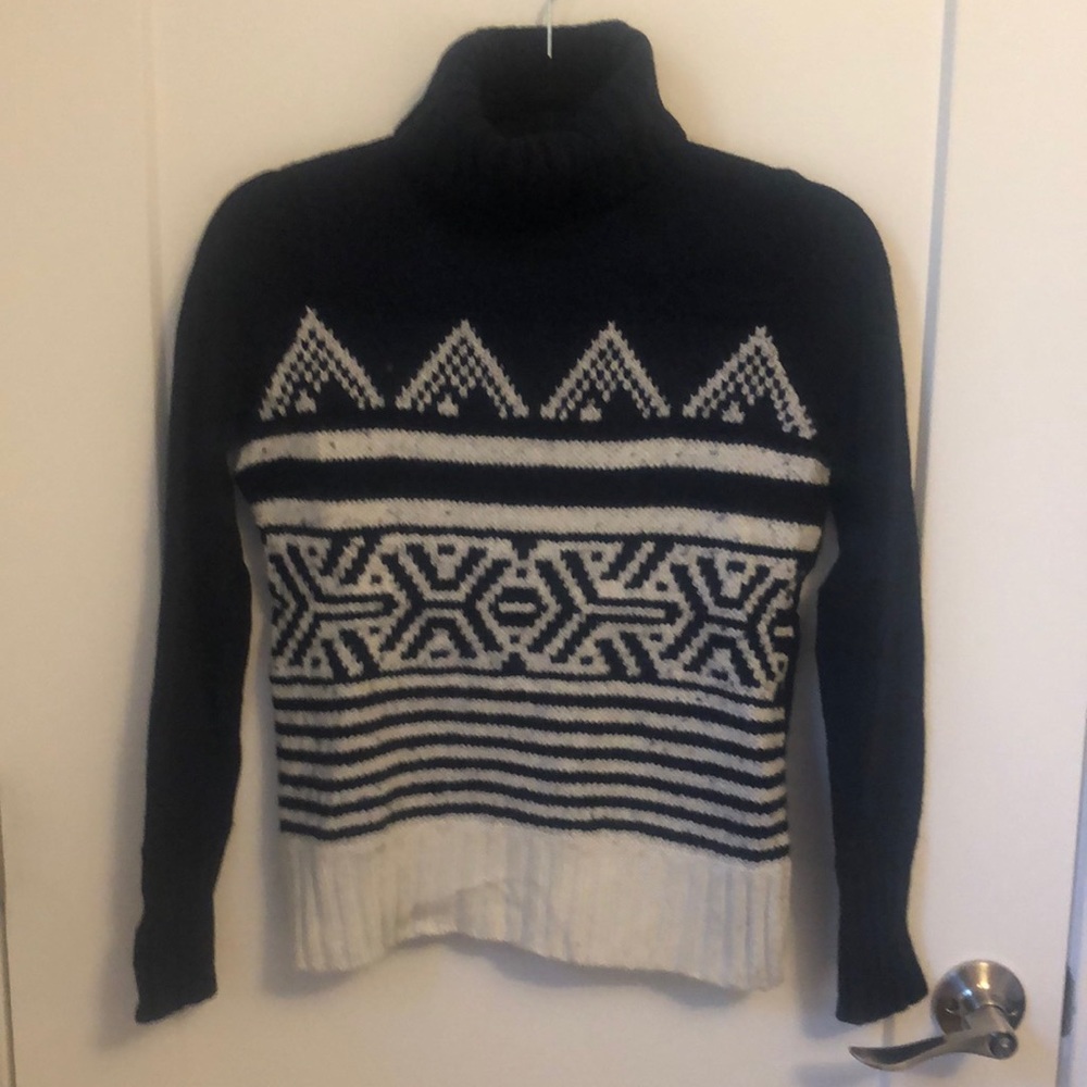 J. Crew Factory Instarsia Knit Turtleneck